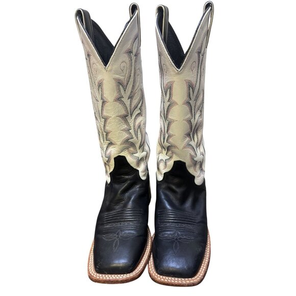 Justin Western Boots Black & White Size 7 - Picture 3 of 6